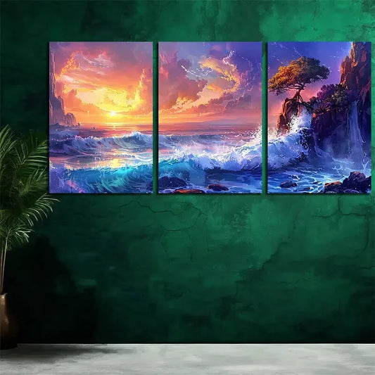 3pcs Chic Sea Themed Canvas Framed 40x60cm - High Quality Print 100% Australian Made Wall Canvas Ready to Hang