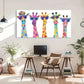 Whimsical Giraffe Colorful Wall Art Canvas Office Home Room Framed 120x60cm