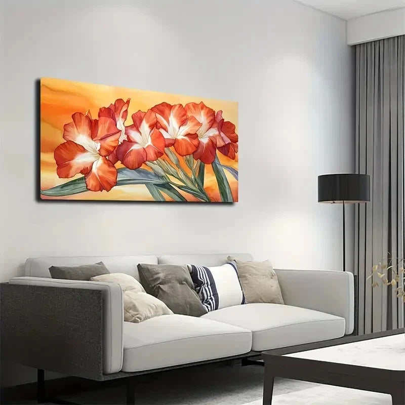 The Petals Present A Bright Wall Art Canvas Office Home Room Framed 120x60cm