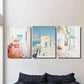 3pcs Santorini Trails Old Greek Windmills Metal Print Ready to Hang Art