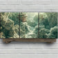 3pcs Mystical Mountain and Pagoda Scenery Metal Print Ready to Hang Art