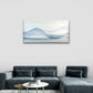 Wave Abstract White Wall Art Canvas Office Home Room Framed 80x45cm