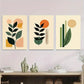 3pcs Modern Abstract Botanical Minimalist Leaf Metal Print Ready to Hang Art