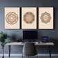 3pcs Expression Geometric Pattern Decorative Metal Print Ready to Hang Art