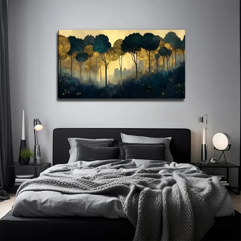 Wood Decoration Suitable Wall Art Canvas Office Home Room Framed 80x45cm