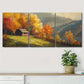 3pcs Autumn Wooden House Nature Colorful Perfect Wall Art Set Canvas Framed 40x60cm - High Quality Print 100% Australian Made Wall Canvas Ready to Hang