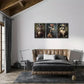 3pcs g Visual Language raccoon, giraffe, animal Metal Print Ready to Hang Art