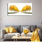 Serene Autumn Road Golden Trees Wall Art Canvas Office Home Room Framed 120x60cm