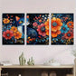 3pcs Whimsical Master of Feline Animals Metal Print Ready to Hang Art