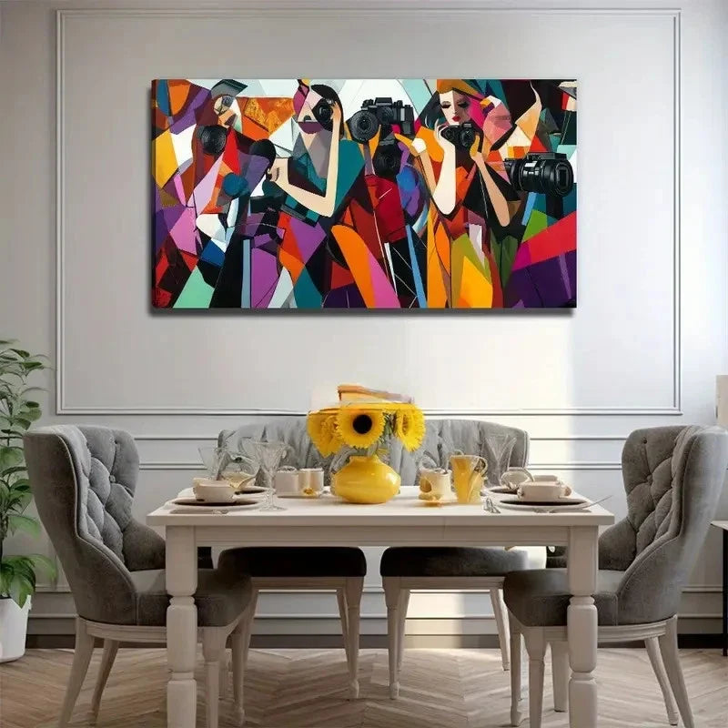 Fashionable Beautiful Girls Wall Art Canvas Office Home Room Framed 120x60cm