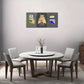 3pcs Whimsical Animal Portraits in Vibrant Colors Metal Print Ready to Hang Art