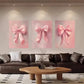 3pcs Girly Heart Bow Metal Print Ready to Hang Art