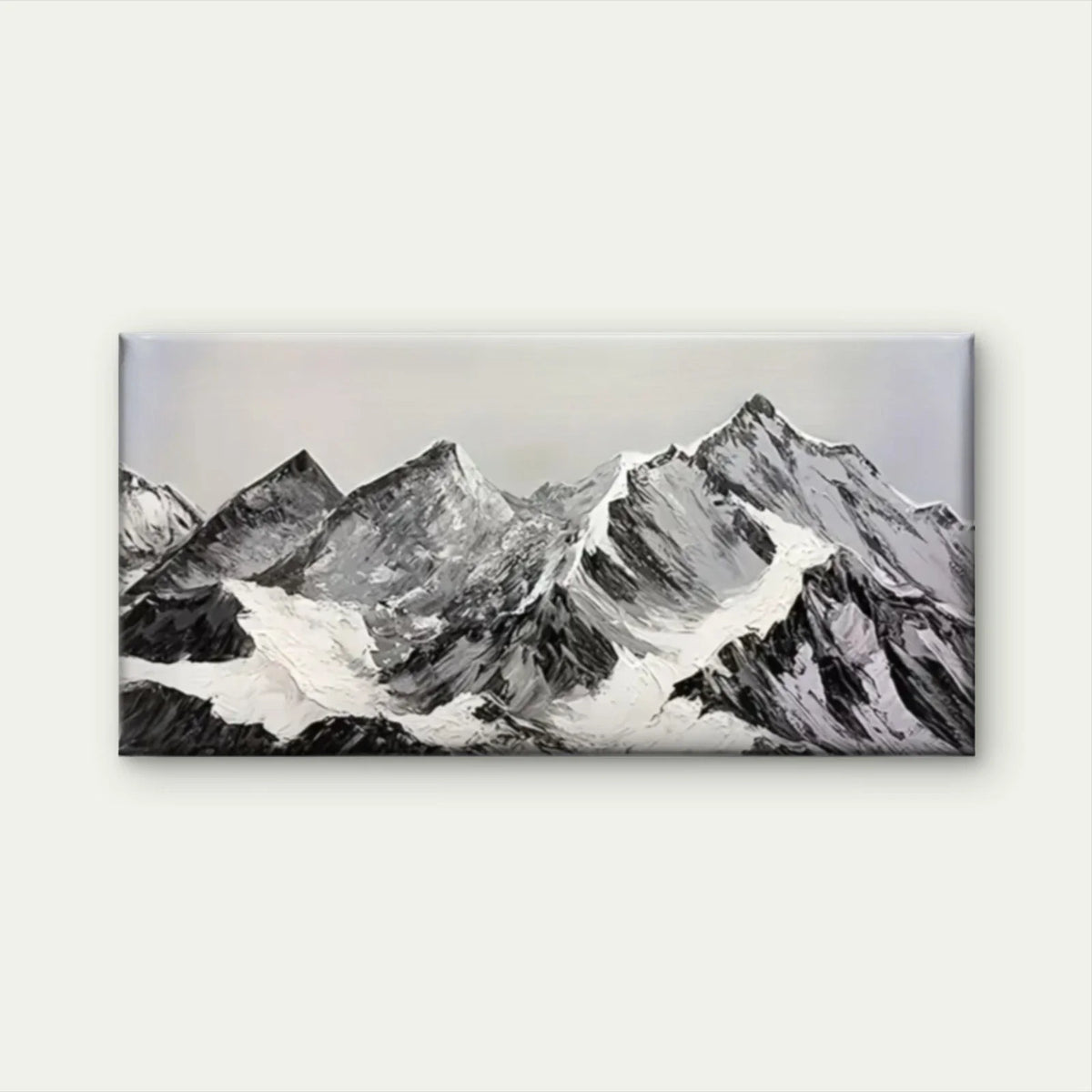Mountain Range Black White Wall Art Canvas Office Home Room Framed 120x60cm