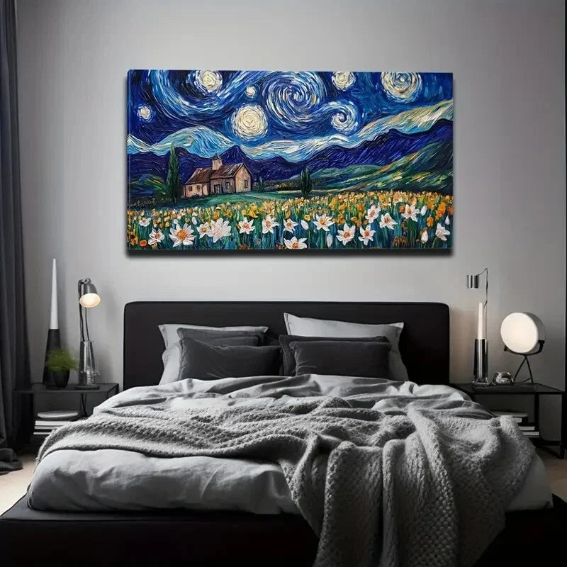 Starry Sky Replica Banquet Wall Art Canvas Office Home Room Framed 120x60cm