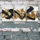 3pcs Contemporary Abstract Triptych with Vigorous Metal Print Ready to Hang Art