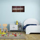 3pcs American Rugby Brown Themed White Lines Metal Print Ready to Hang Art