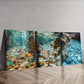 3pcs  Art Deco Modern Water Gem Theme, Wall Art Set Canvas Framed 40x60cm - High Quality Print 100% Australian Made Wall Canvas Ready to Hang