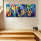3pcs Colorful Saxophone Player Metal Print Ready to Hang Art