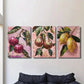 3pcs Fruit Oil Painting, Disco Fruit Mosaic Metal Print Ready to Hang Art
