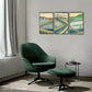 3pcs Sea Ships Bridge Decoration Poster Metal Print Ready to Hang Art