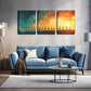 3pcs Human, Walking Human, Fine Wall Art Set Canvas Framed 40x60cm - High Quality Print 100% Australian Made Wall Canvas Ready to Hang