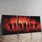 3pcs A group of soldiers standing in formation Wall Art Set Canvas Framed 40x60cm - High Quality Print 100% Australian Made Wall Canvas Ready to Hang