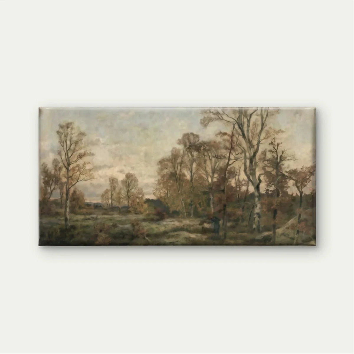 Autumn Forest Landscape Wall Art Canvas Office Home Room Framed 80x45cm