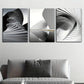 3pcs  black and white abstract creative Metal Print Ready to Hang Art