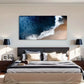 Blue Ocean Waves Natural Décor Wall Art Canvas Office Home Room Framed 120x60cm