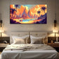 Modern Minimalist Rock Peaks Wall Art Canvas Office Home Room Framed 120x60cm