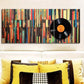 3pcs Featuring Colorful Striped Designs Music  Metal Print Ready to Hang Art