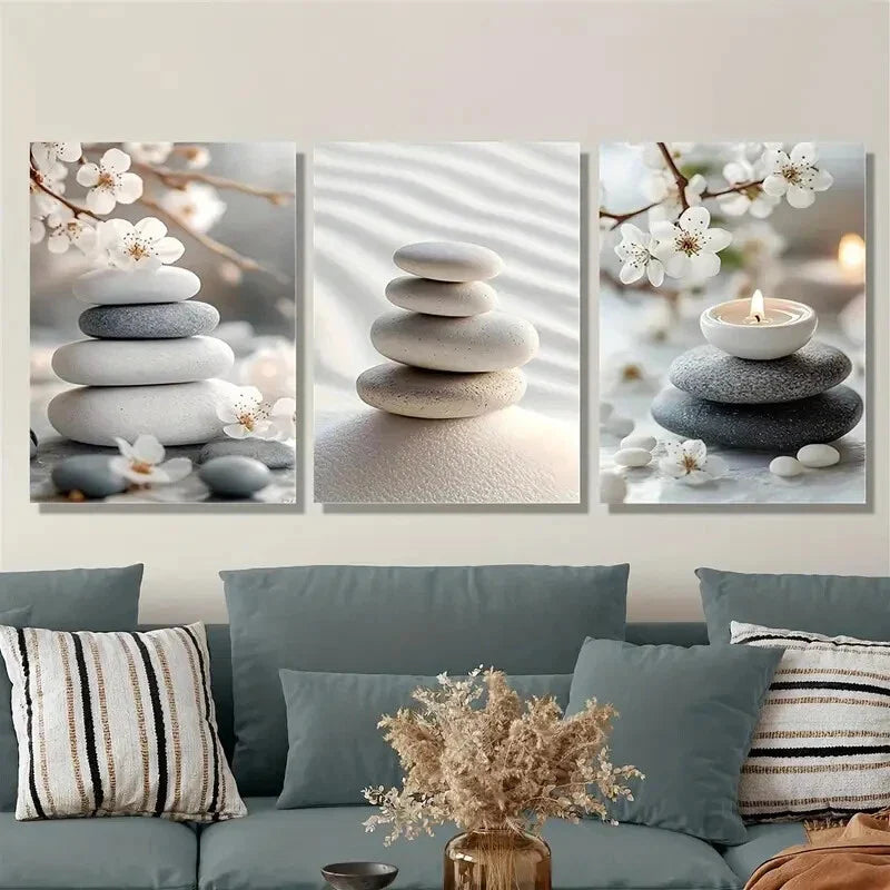 3pcs  Zen art, purify mind poster, yoga  Metal Print Ready to Hang Art