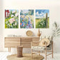 3pcs Artistic Vibrant Floral Nature Metal Print Ready to Hang Art