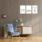 3pcs Bathtub Toilet Floral Art Botanical Water Metal Print Ready to Hang Art
