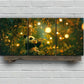 3pcs Cute Panda Stunning Golden Bubbles Metal Print Ready to Hang Art