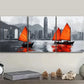 3pcs Featuring The Hong Kong Harbor Metal Print Ready to Hang Art