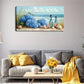 Ocean Scene Hydrangeas Seashell Wall Art Canvas Office Home Room Framed 120x60cm