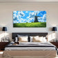 Blue Sky And White Clouds Wall Art Canvas Office Home Room Framed 120x60cm
