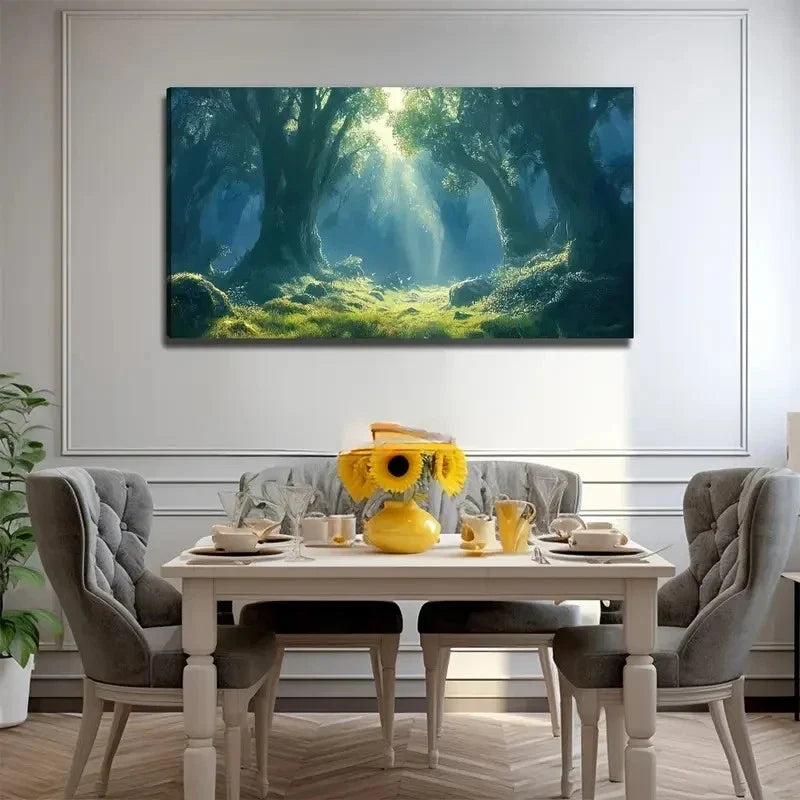 Gorgeous Light Suitable Wall Art Canvas Office Home Room Framed 80x45cm