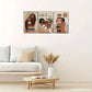 3pcs African American Girl In Her Room With Books Metal Print Ready to Hang Art