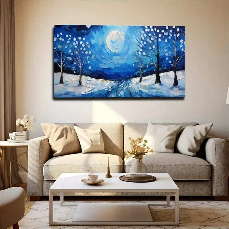 Winter Grove With Artistic Wall Art Canvas Office Home Room Framed 120x60cm