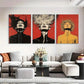 3pcs Dramatic Faces with Surreal Hair Perfect Wall Art Set Canvas Framed 40x60cm - High Quality Print 100% Australian Made Wall Canvas Ready to Hang
