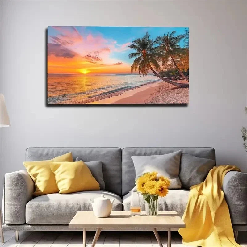 Summer Evening Deep Blue Sky Wall Art Canvas Office Home Room Framed 120x60cm