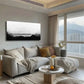 Turbulent Sea Surface Flocks Wall Art Canvas Office Home Room Framed 120x60cm