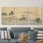 3pcs Ukiyo-e vintage Japanese landscape  Wall Art Set Canvas Framed 40x60cm - High Quality Print 100% Australian Made Wall Canvas Ready to Hang