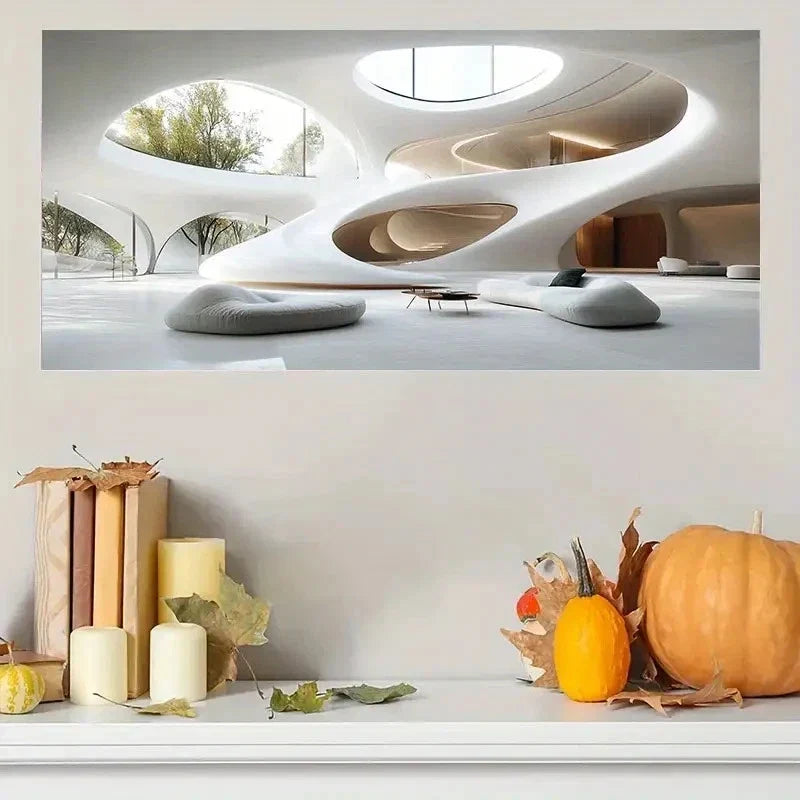 Modern Architectural Decor Wall Art Canvas Office Home Room Framed 120x60cm