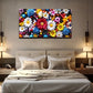 Various Colored Flowers Wall Art Canvas Office Home Room Framed 80x45cm