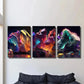 3pcs Gorgeous Crystal Stones, Mineral Lovers Metal Print Ready to Hang Art