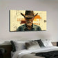 Vintage Cowboy Modern Wall Art Canvas Office Home Room Framed 120x60cm