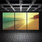 3pcs Beautiful Beach Sunset in Spain Canvas Framed 40x60cm - High Quality Print 100% Australian Made Wall Canvas Ready to Hang